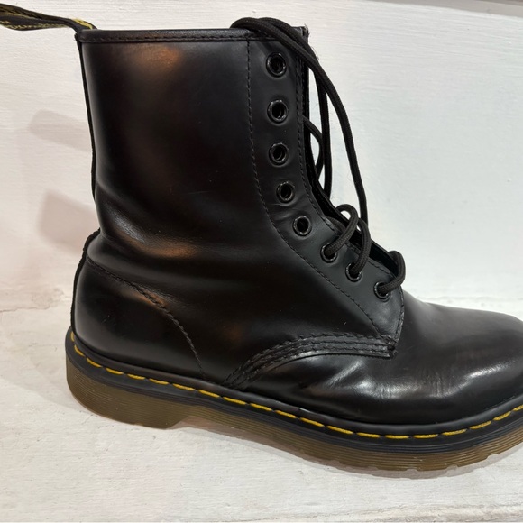 Dr. Martens Shoes - Black Leather Lace-Up Boots